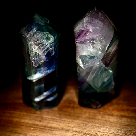 Rainbow Fluorite Tower – Focus & Clarity Crystal for Mental Balance & Energy Alignment