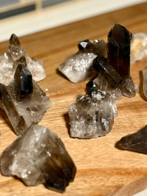 Smoky Quartz Clusters & Points– Grounding, Protection & Energy Healing