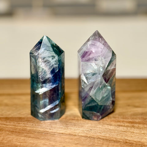 Rainbow Fluorite Tower – Focus & Clarity Crystal for Mental Balance & Energy Alignment