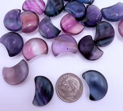 Rainbow Fluorite Moon| Pocket Size - SYN-ergy