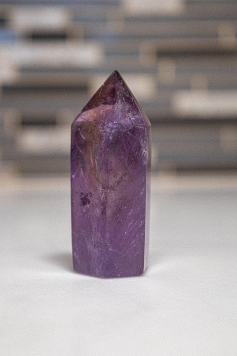 Ametrine Crystal Tower: Polished Amethyst & Citrine Point - SYN - ergy