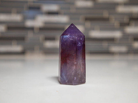 Ametrine Crystal Tower: Polished Amethyst & Citrine Point - SYN - ergy