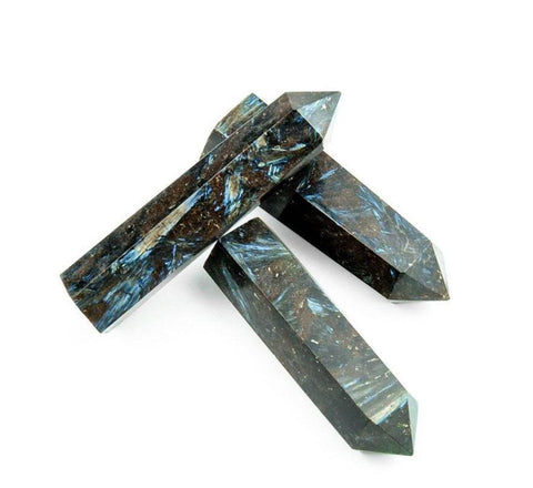 Blue Astrophyllite Tower| Rare Crystal for Transformation & Meditation - SYN-ergy