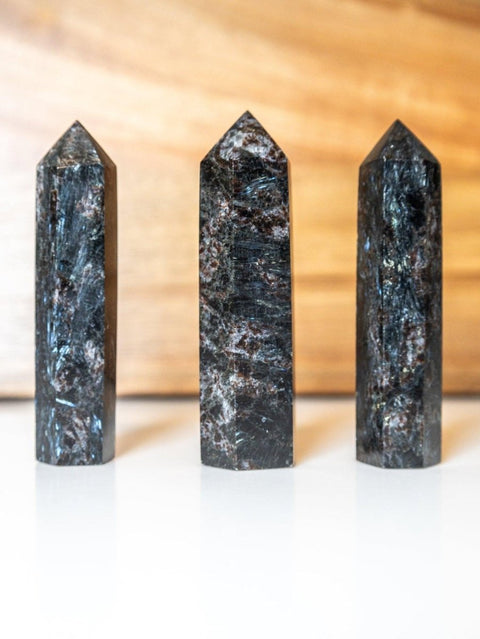 Blue Astrophyllite Tower| Rare Crystal for Transformation & Meditation - SYN-ergy