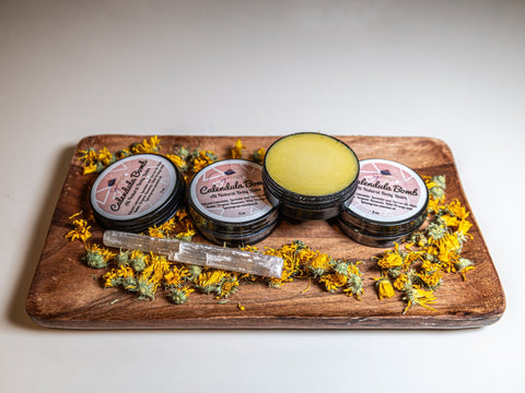 Calendula Balm with Yarrow & Lavender – Healing Skin Salve for Soothing, Hydrating & Restoring - SYN - ergy