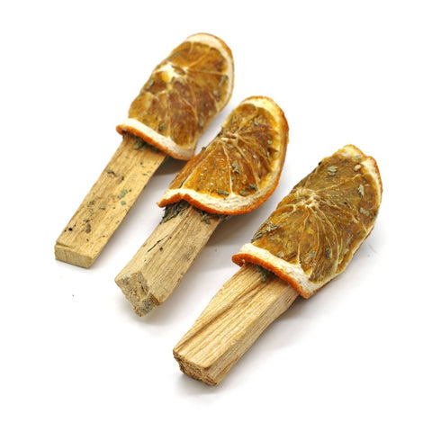 Cedar & Orange Palo Santo Pops | 3” - 4” Smudge Sticks for Cleansing, Meditation & Energy Healing - SYN - ergy