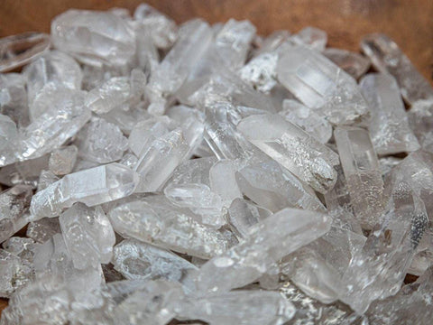 Clear Quartz Crystal Point: Polished Reiki Wand, Crown Chakra Stone - SYN - ergy