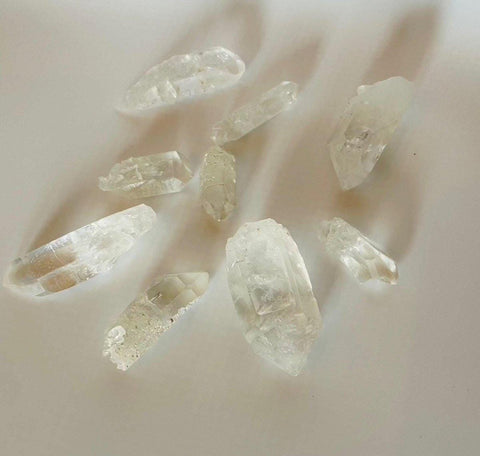 Clear Quartz Crystal Point: Polished Reiki Wand, Crown Chakra Stone - SYN - ergy
