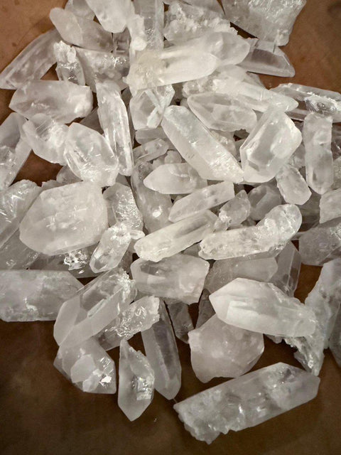 Clear Quartz Crystal Point: Polished Reiki Wand, Crown Chakra Stone - SYN - ergy