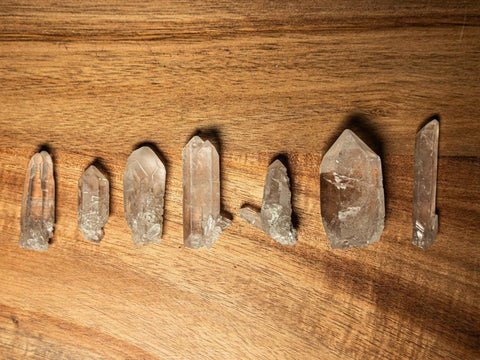 Clear Quartz Crystal Point: Polished Reiki Wand, Crown Chakra Stone - SYN - ergy