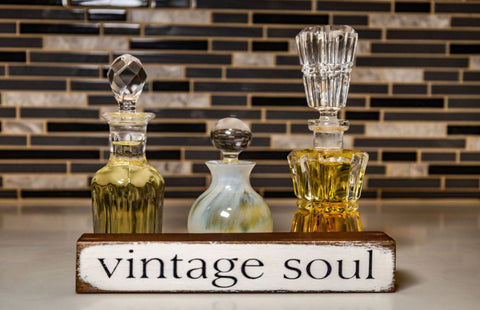 Essential Oil Perfumes in Vintage Upcycled Glass Bottles – Allure & Solace - SYN - ergy