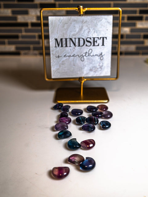 Rainbow Fluorite Moon| Pocket Size - SYN-ergy