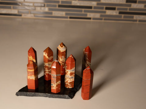 Red Jasper Towers – Grounding Crystal for Strength, Stability & Vitality - SYN - ergy