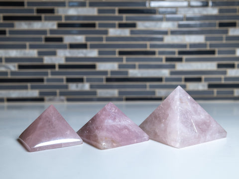 Rose Quartz Pyramid| Heart Chakra & Emotional Balance Crystal - SYN-ergy