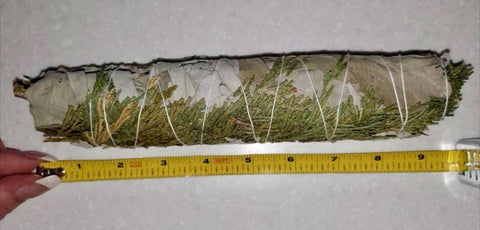 White Sage Cedar Smudge Bundle: Hand - Tied Ritual Smoke Wand - SYN - ergy