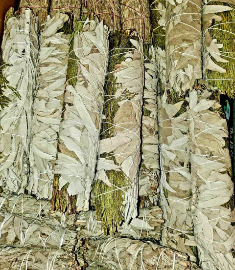 White Sage Cedar Smudge Bundle: Hand - Tied Ritual Smoke Wand - SYN - ergy