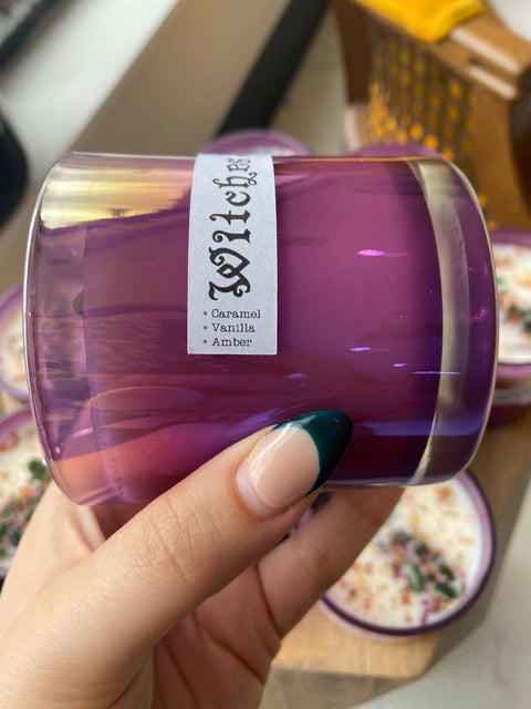 Witches Brew Crystal Candle| Spellbinding Crystal Candle - SYN-ergy