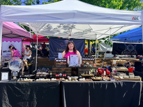 Photo of Marissa at SYN-ergy Pop Up at Happy Valley Farmers Market.
