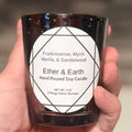 Ether & Earth Candle | Vanilla, Frankincense, Myrrh & Sandalwood | Amethyst + Botanical Infused - SYN-ergy