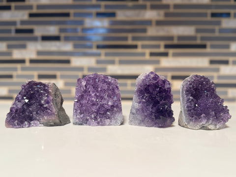 Base Cut Amethyst Crystal | Raw Amethyst Display Stone | Third Eye & Crown Chakra | Spiritual Protection | Healing Home Decor