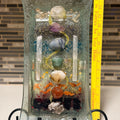 Chakra Alignment Sacred Altar | Layered Botanical Resin Art with Crystals - SYN-ergy