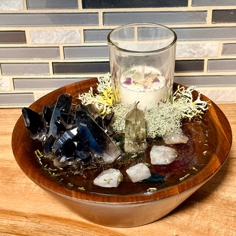 Altar of Transmutation Smoky Quartz, Citrine & Moss - SYN-ergy