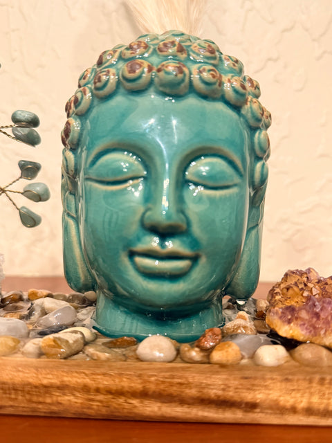 Crystal Tree & Selenite Buddha Altar – Unique Meditation Space | Rooted in Peace