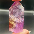 Ametrine Tower | Amethyst and Citrine Crystal Point | Polished Stone for Focus, Abundance & Manifestation | Clarity