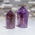Ametrine Tower | Amethyst and Citrine Crystal Point | Polished Stone for Focus, Abundance & Manifestation | Clarity