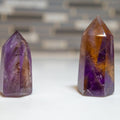 Ametrine Tower | Amethyst and Citrine Crystal Point | Polished Stone for Focus, Abundance & Manifestation | Clarity