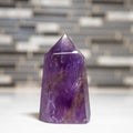 Ametrine Tower | Amethyst and Citrine Crystal Point | Polished Stone for Focus, Abundance & Manifestation | Clarity