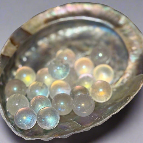 Angel Aura Quartz Sphere| Iridescent Rainbow Crystal Orb | Aura Quartz Meditation Stone | Angel Energy | Pocket Size Sphere - SYN - ergy