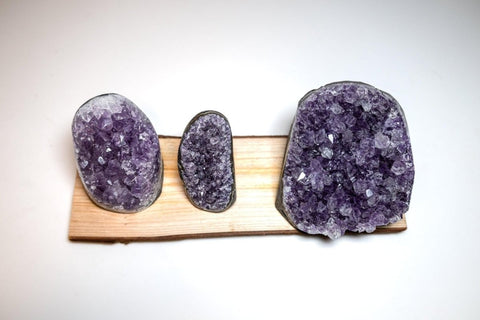 Base Cut Amethyst Crystal | Raw Amethyst Display Stone | Third Eye & Crown Chakra | Spiritual Protection | Healing Home Decor