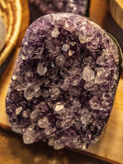 Base Cut Druzy Amethyst – Sparkling Crystal for Spiritual Clarity, Energy Amplification & Protection - SYN - ergy