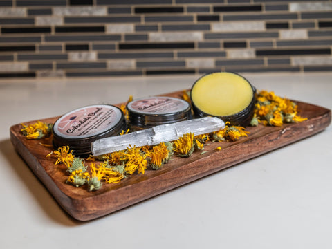 Calendula Balm with Yarrow & Lavender – Healing Skin Salve for Soothing, Hydrating & Restoring - SYN - ergy