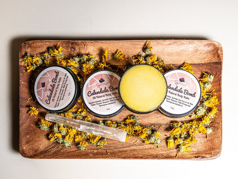 Calendula Balm with Yarrow & Lavender – Healing Skin Salve for Soothing, Hydrating & Restoring - SYN - ergy