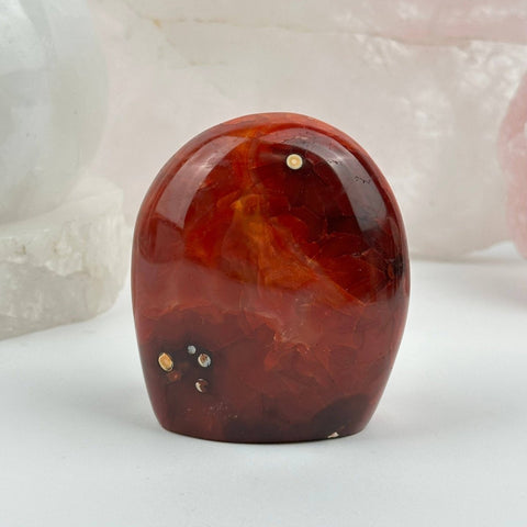 Carnelian Crystal Polished Cut Base|Confidence, Motivation & Creative Energy Stone - SYN - ergy