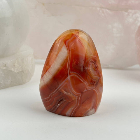 Carnelian Crystal Polished Cut Base|Confidence, Motivation & Creative Energy Stone - SYN - ergy