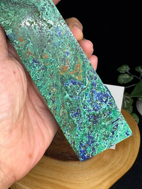 Chrysocolla with Azurite Tower (8.5”) |High - Vibration Healing Crystal| Exact Piece Shown - SYN - ergy