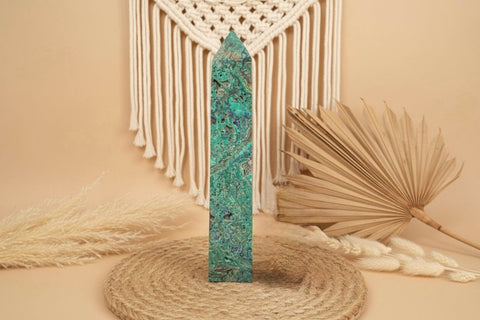 Chrysocolla with Azurite Tower (large) - SYN-ergy