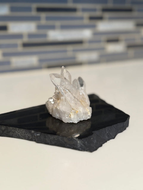 Clear Quartz Crystal Cluster| Master Healer Energy, Clarity & Amplification - SYN - ergy