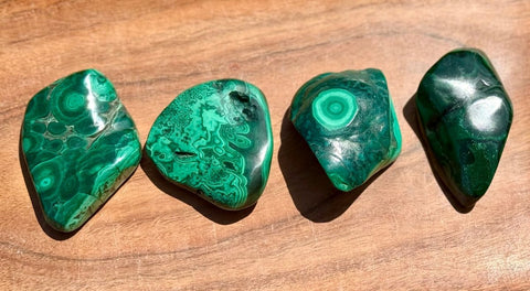 Congo Malachite Polished Stone|Deep Swirls & Vibrant Green - SYN - ergy