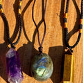 Crystal Pendent Necklaces|Double Terminated & Polished Stones - SYN - ergy