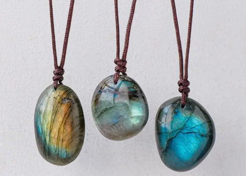 Crystal Pendent Necklaces|Double Terminated & Polished Stones - SYN - ergy