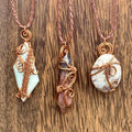 Crystal Pendent Necklaces|Double Terminated & Polished Stones - SYN - ergy