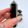 Double Terminated Obsidian Wand | Grounding & Protection Crystal | Energy Clearing Tool | Black Obsidian Point - SYN - ergy