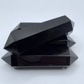 Double Terminated Obsidian Wand | Grounding & Protection Crystal | Energy Clearing Tool | Black Obsidian Point - SYN - ergy