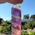 Double Terminated Watermelon Fluorite Wand | Rainbow Fluorite Crystal | Chakra Alignment Tool | Heart & Third Eye Energy | Pocket - Sized - SYN - ergy