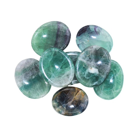 Fluorite Calming Stones (2”) Polished Fluorite Crystal for Stress Relief, Focus & Energy Balance - SYN - ergy