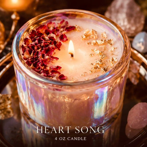 Heart Song Candle |Rose Infused Soy Candle - SYN - ergy